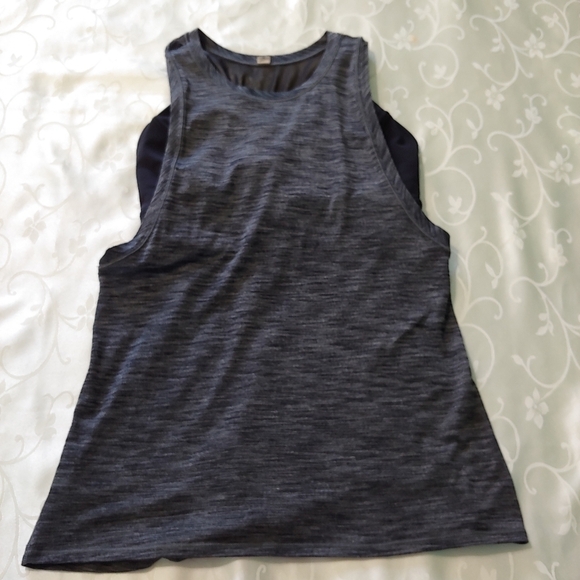 Lululemon Work The Circuit Tank Heathered Black Gray Size 6 - Picture 4 of 11